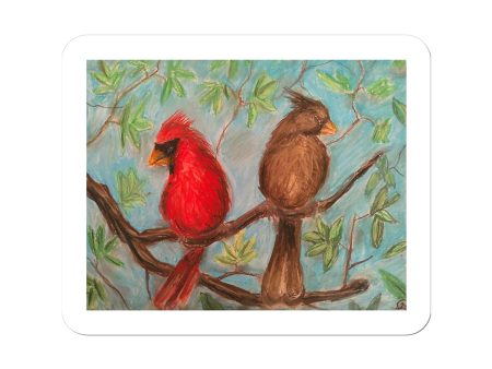 Cardinal Couple Sticker on Sale