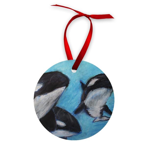 Orca Tides ~ Wood Ornament For Cheap