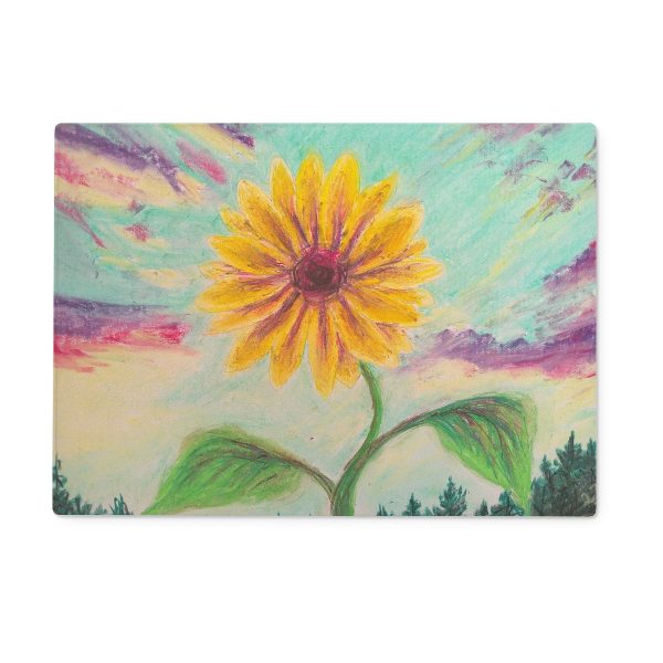 Berry Sunflower ~ Glass Chopping Board Online Hot Sale