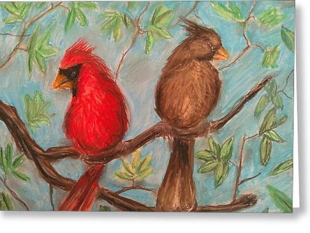 Cardinal Couple - Greeting Card Discount