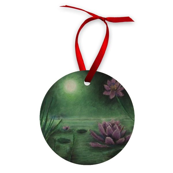 Lily Pond ~ Wood Ornament Online now