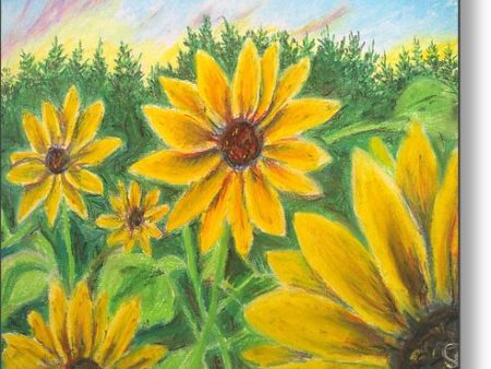 Sunflower on Rainbows - Metal Print Online Hot Sale