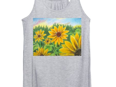 Sunflower on Rainbows - Women s Tank Top Cheap