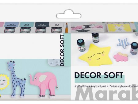 Marabu Decor Soft Starter Kit 6x15ml +sivellin Online Sale